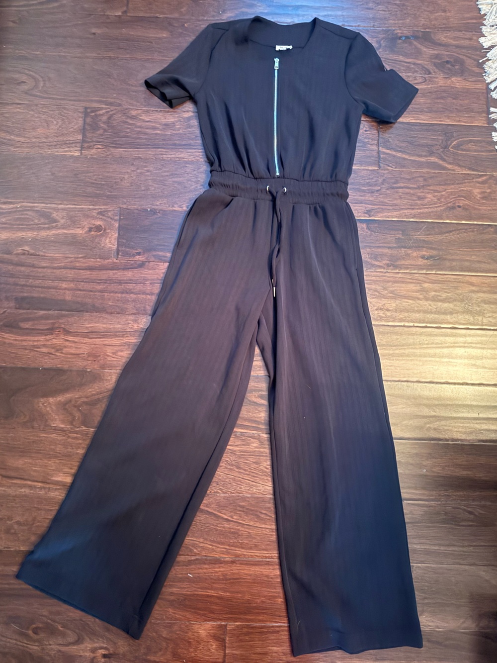 Splendid Black Elastic-Waist Jumpsuit